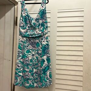 Lilly Pulitzer Shianne Seafoam Green Montauk Fit & FlareJersey Dress Size xs